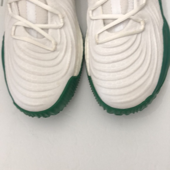 ADIDAS MIAMI HURRICANES TEAM-ISSUES WHITE & GREEN RUNNING SNEAKERS MENS SIZE 18 - Picture 8 of 16